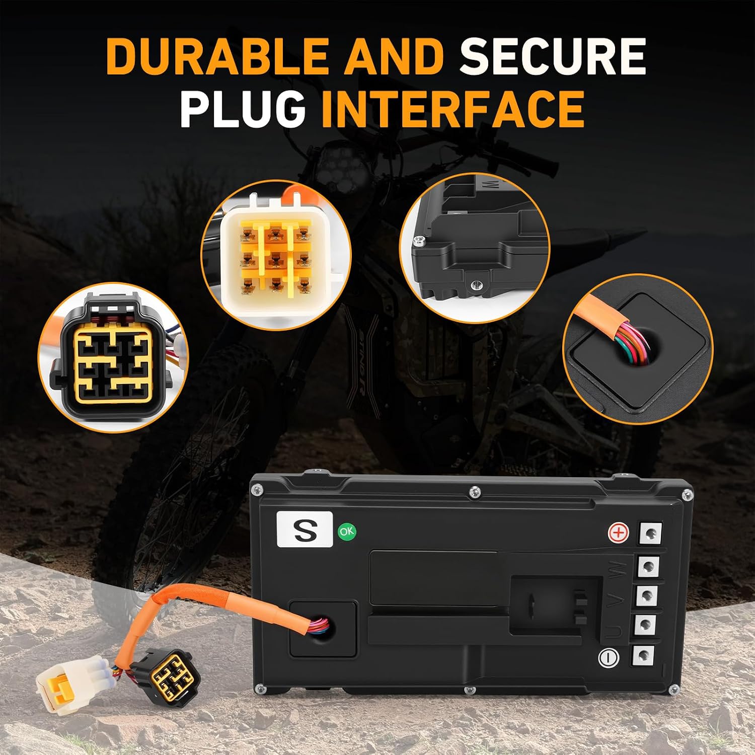 Controller Compatible with Talaria Sting MX5(TL5500), 72V 5.5KW ZWK072150A, Electric Dirt Bike Replacement Part, Sine Wave Brushless Motor Controller, 24000-56C00-000, ZWK0720150A