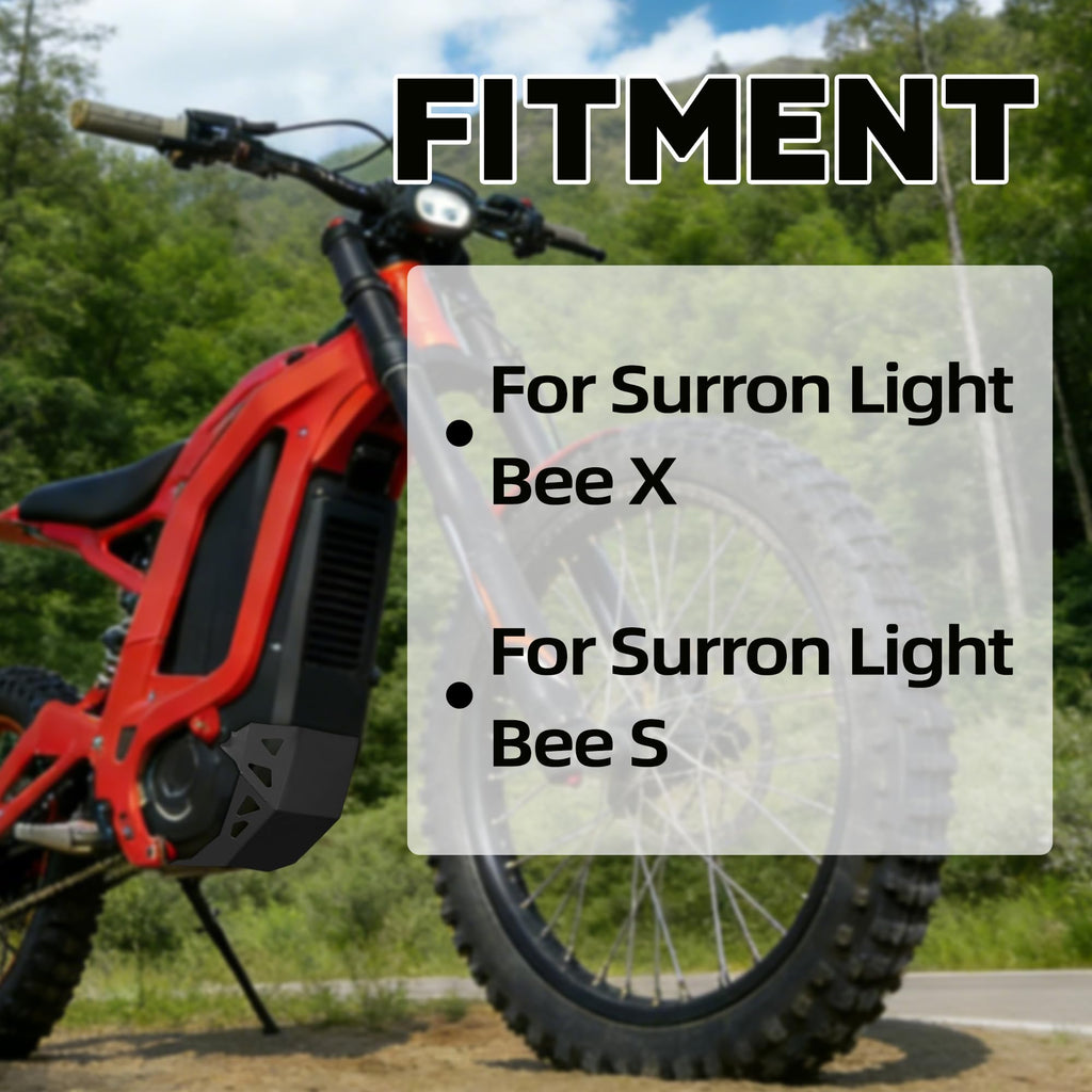 JFG RACING Skid Plate for Surron Light Bee,Aluminum Alloy Engine Bash Guard Chassis Cover for Electric Dirt Bike Sur Ron Light Bee X and S/LBX/LBS-Black