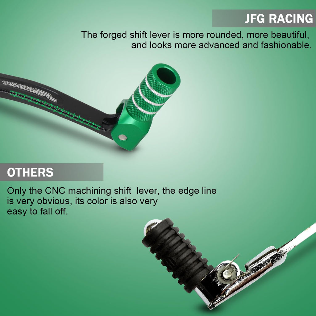 JFG RACING Motorcycle Gear Shifter Shift Lever Folding Tip CNC for CRF 110 CRF110F 2013-2023 TTR 110 08-09 11-21 Black
