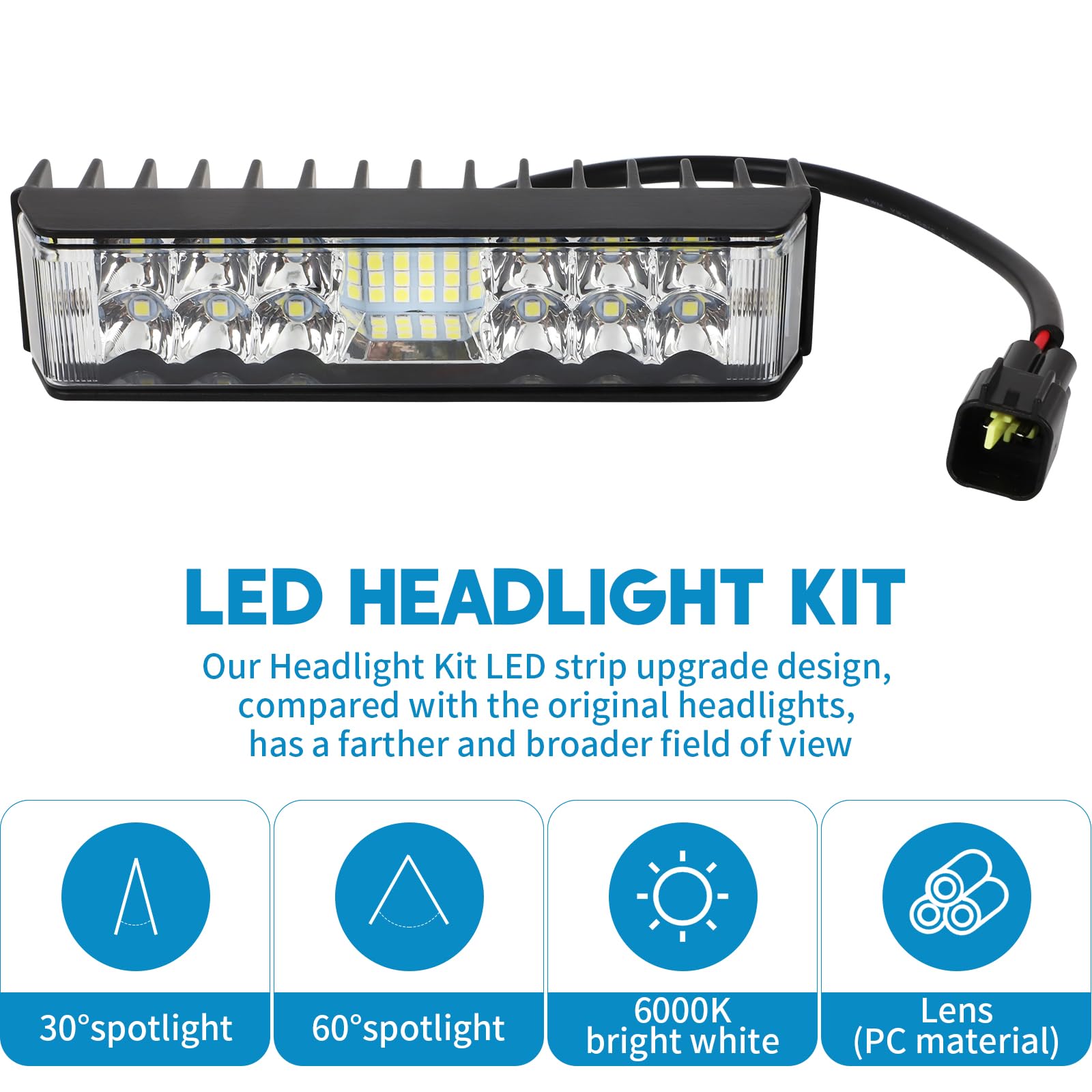 Headlight Kill Switch kits for Talaria Sting R MX4 Plug and Play Help Save Battery with Blue led Halo and Plugs Headlight On/Off Switch