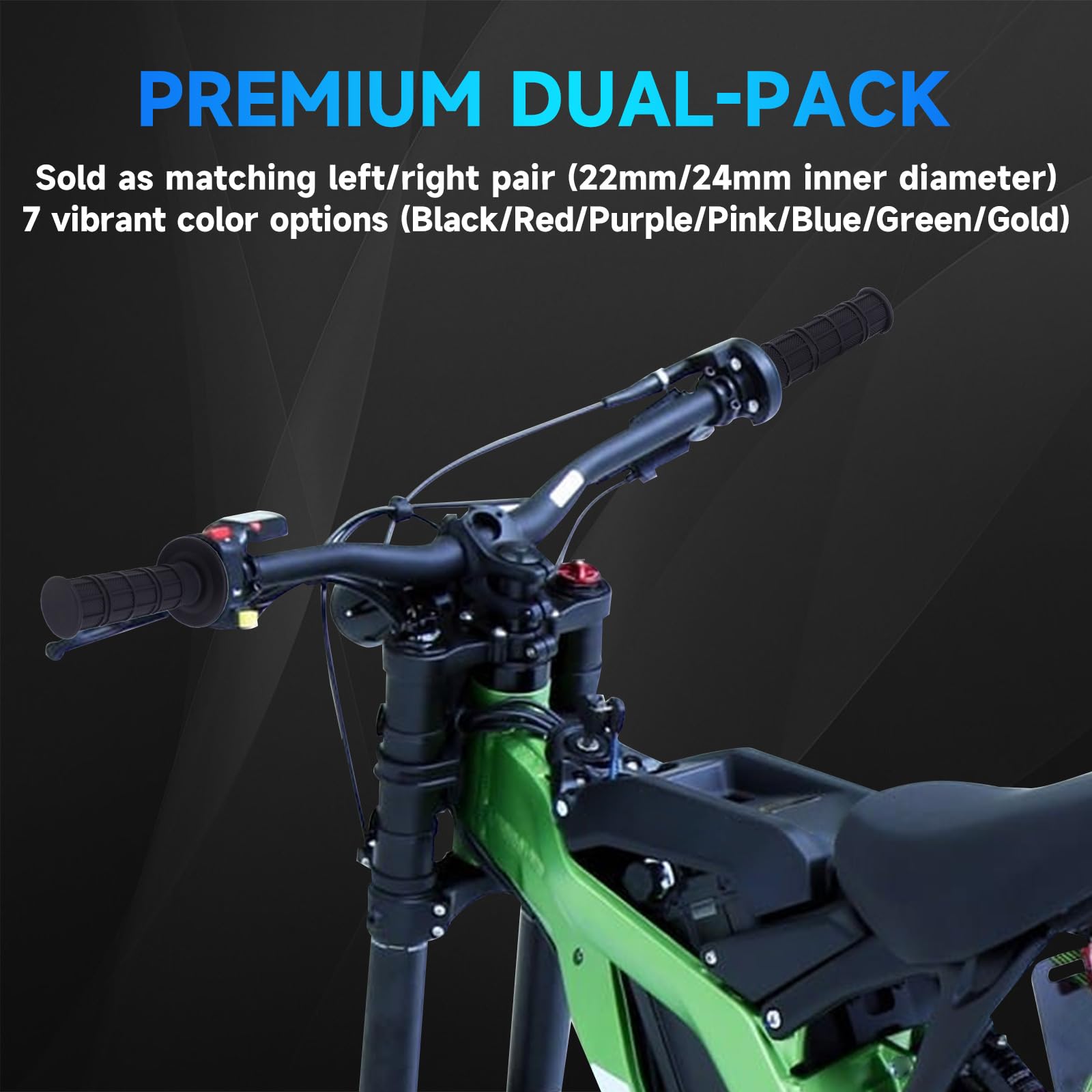 Sur Ron Handlebar Grips, 7/8" Rubber Handle Grips Universal for Surron LBX Talaria Sting R MX3/R MX4 Talaria X3 XXX E-Ride Pro SS/S Electric Dirt Bike