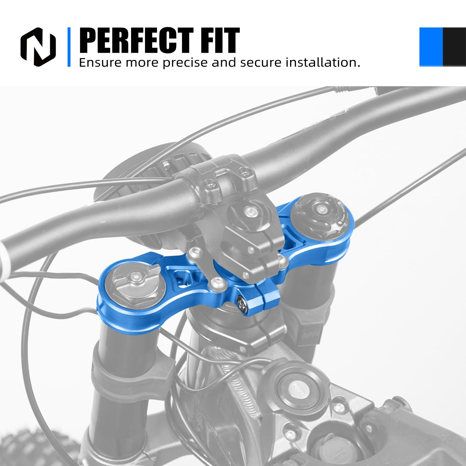 NICECNC Black Upper Triple Clamp Top Link Plate Bracket Compatible with Surron Light bee X/S See Fitment Off-Road Motorcycle Modified Upper Plates