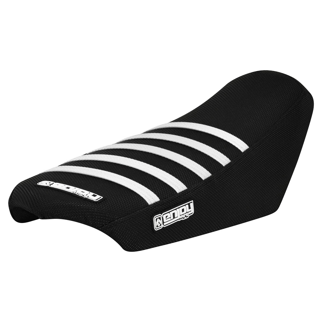 Enjoy Mfg Ribbed Seat Cover - Compatible with Talaria Sting Electric Motorcycle #362 (Black w/Light Blue Ribs)