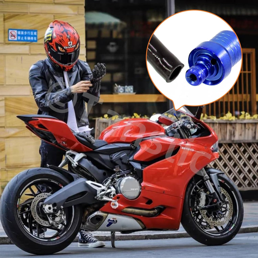 Tanstic 6Pcs Universal Tank Gas Fuel Cap Valve Vent Breather Hose Tube, Aluminum, Plastic, Multicolor, 12x70mm, 6pcs, Compatible with 50cc-125cc Motorcycle, XR, CRF, RM, KX, SSR, Dirt, Pit Bike, ATV