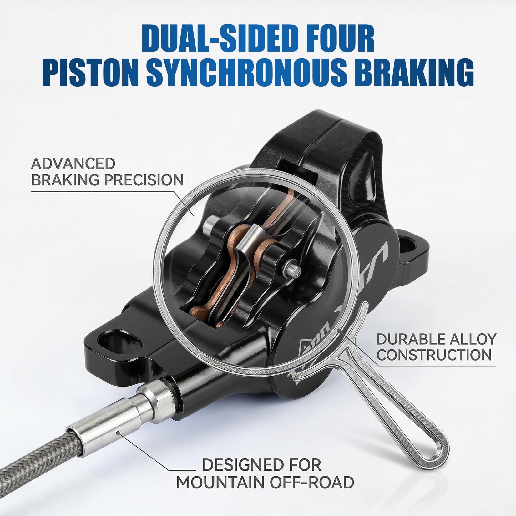 Front Rear Brake Kit for Sur-Ron, PSLER Upgraded Front Rear Brake Kit for Sur Ron Light Bee X Segway X160 X260 for Talaria XXX for Talaria Sting MX3 R MX4 for 79Bike Falcon M/E Ride Pro SS (Purple)
