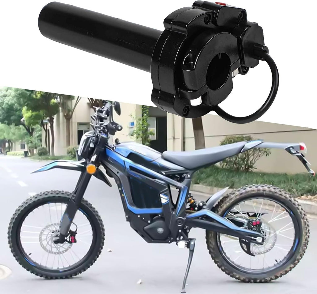 Aluminum Alloy Throttle Handlebar with Rubber Grip for Talaria Sting X3 MX3 MX4 Electric Dirt For Bike, Right Side Replacement Part with Cable, Black