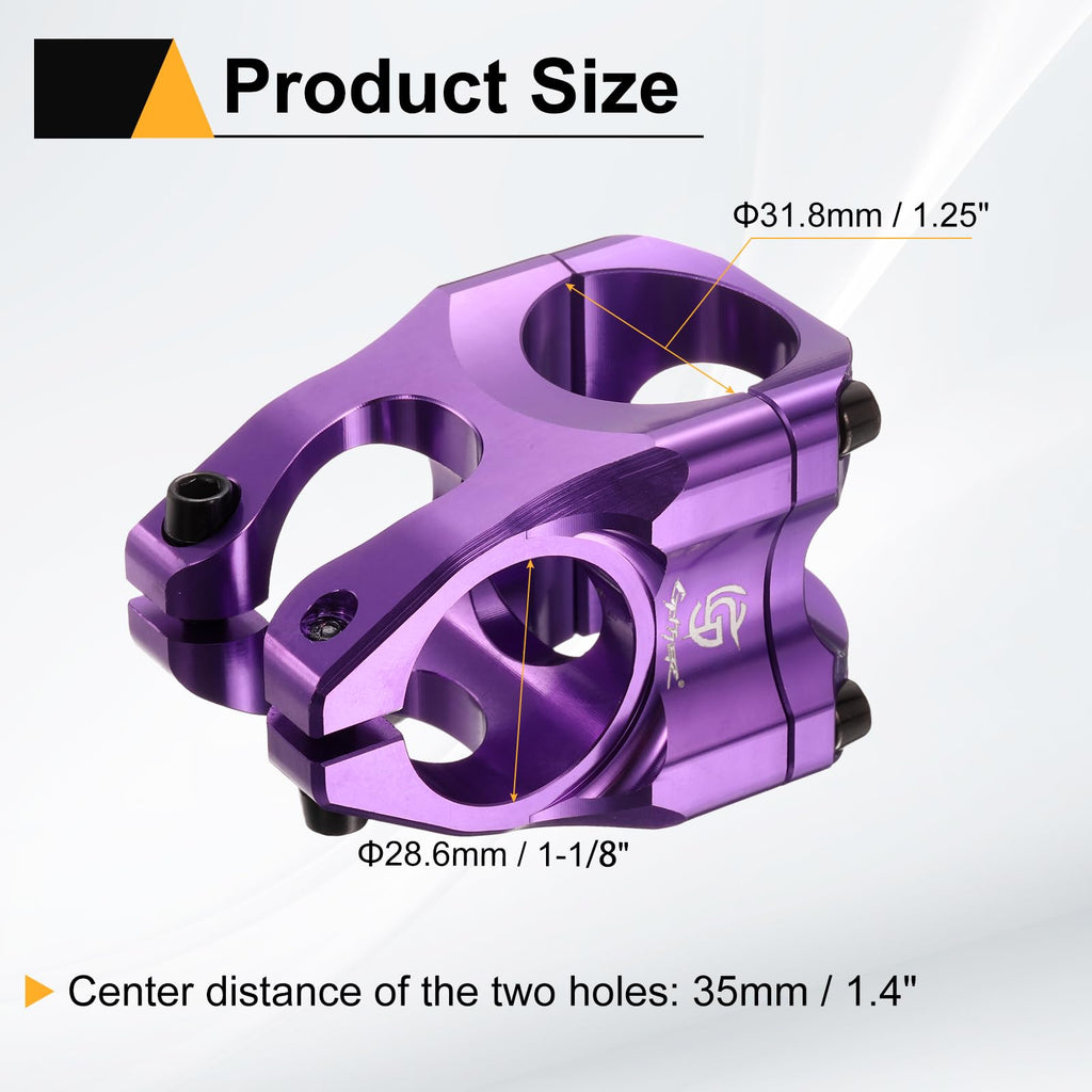 HARFINGTON Bike Stem Aluminum Alloy Bicycle Handlebar Stem with Hex Wrench for Mountain Road Bike Cycling
