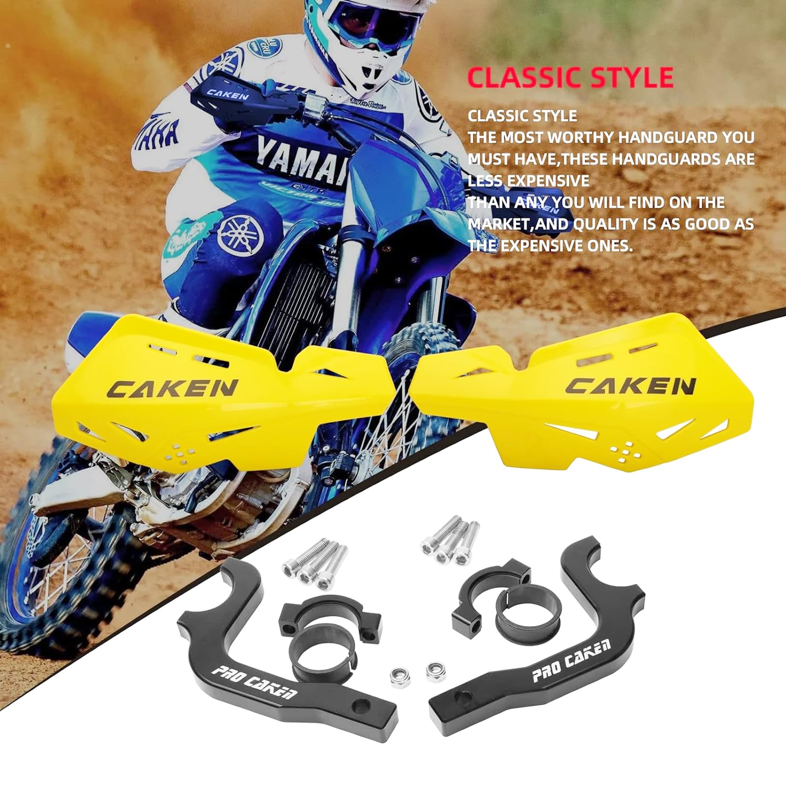 Universal 7/8" 22mm and 1 1/8" 28mm Handle Bar Hand Guards CNC Bracket for Dirt Bike Motocross ATV Scooter for CRF KLX KX LTR TRX SX SXF EXC XCW Grizzly Hawk 250 Bicycles-Red