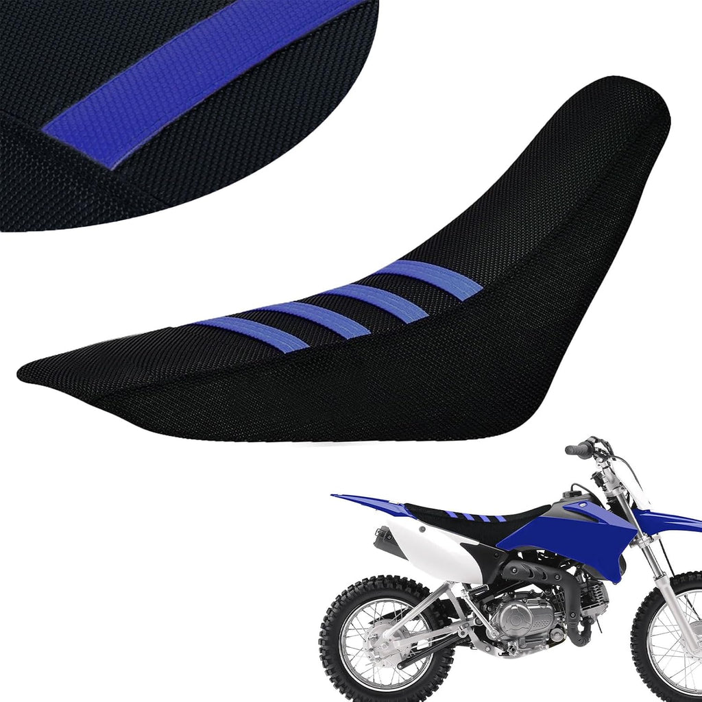 Ribbed Dirt Bike Seat Cover for TTR 110 110E TTR110 TTR110E Pit Bike Non-Slip Surface Protector Blue