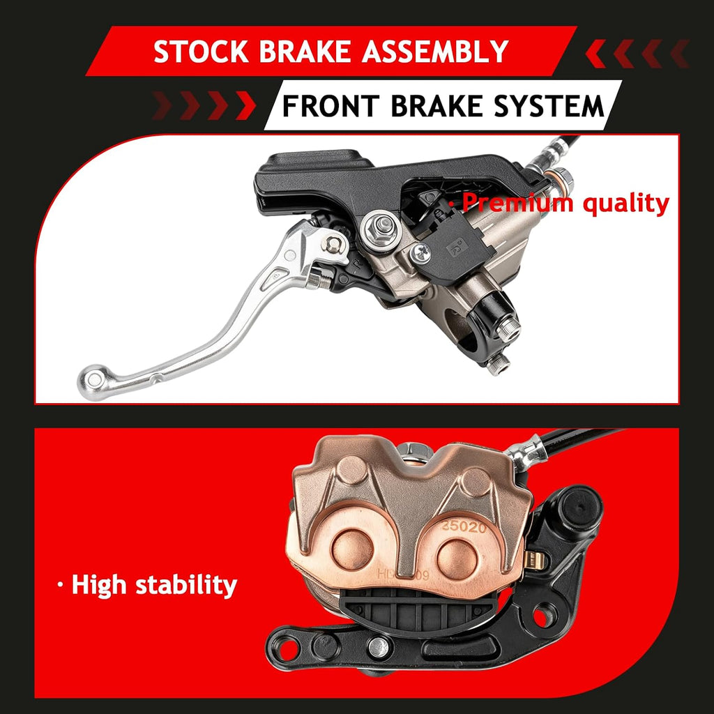 Front Brake Assembly for Surron Ultra Bee | Complete Front Brake Assembly Includes Lever, Handlebar Mount, Reservoir, Cable, Brake line, Caliper and Brake Pads