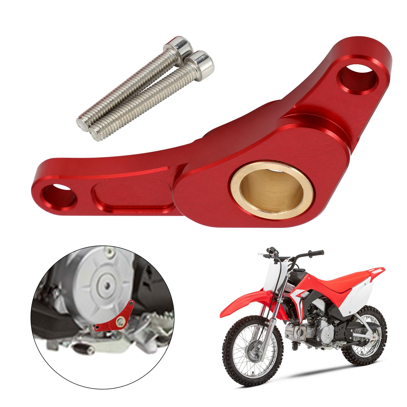 Dirt Bike Shift Shaft Brace Shifter Support Bracket Holder CNC for CRF110 CRF 110 2013-2024 Red