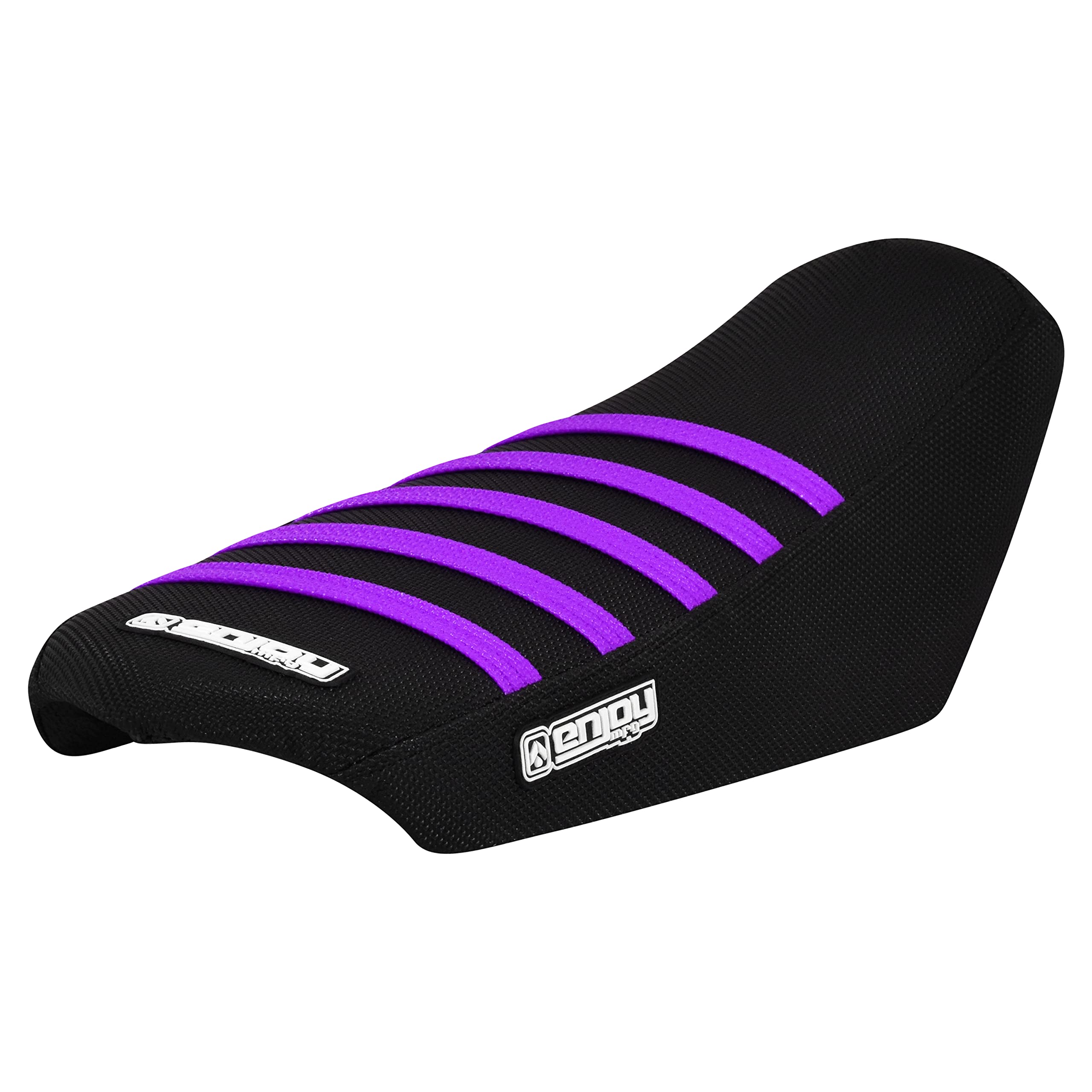 Enjoy Mfg Ribbed Seat Cover - Compatible with Talaria Sting Electric Motorcycle #362 (Black w/Light Blue Ribs)