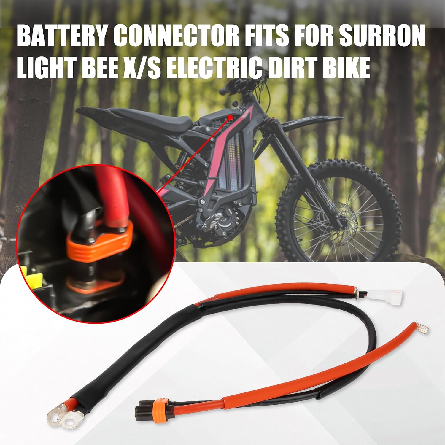 Main Battery Power Cable Cord for Sur Ron, PSLER Battery Cable Leads Wiring Harness for Sur-Ron LBX Light Bee X/S Electric Dirt Bike