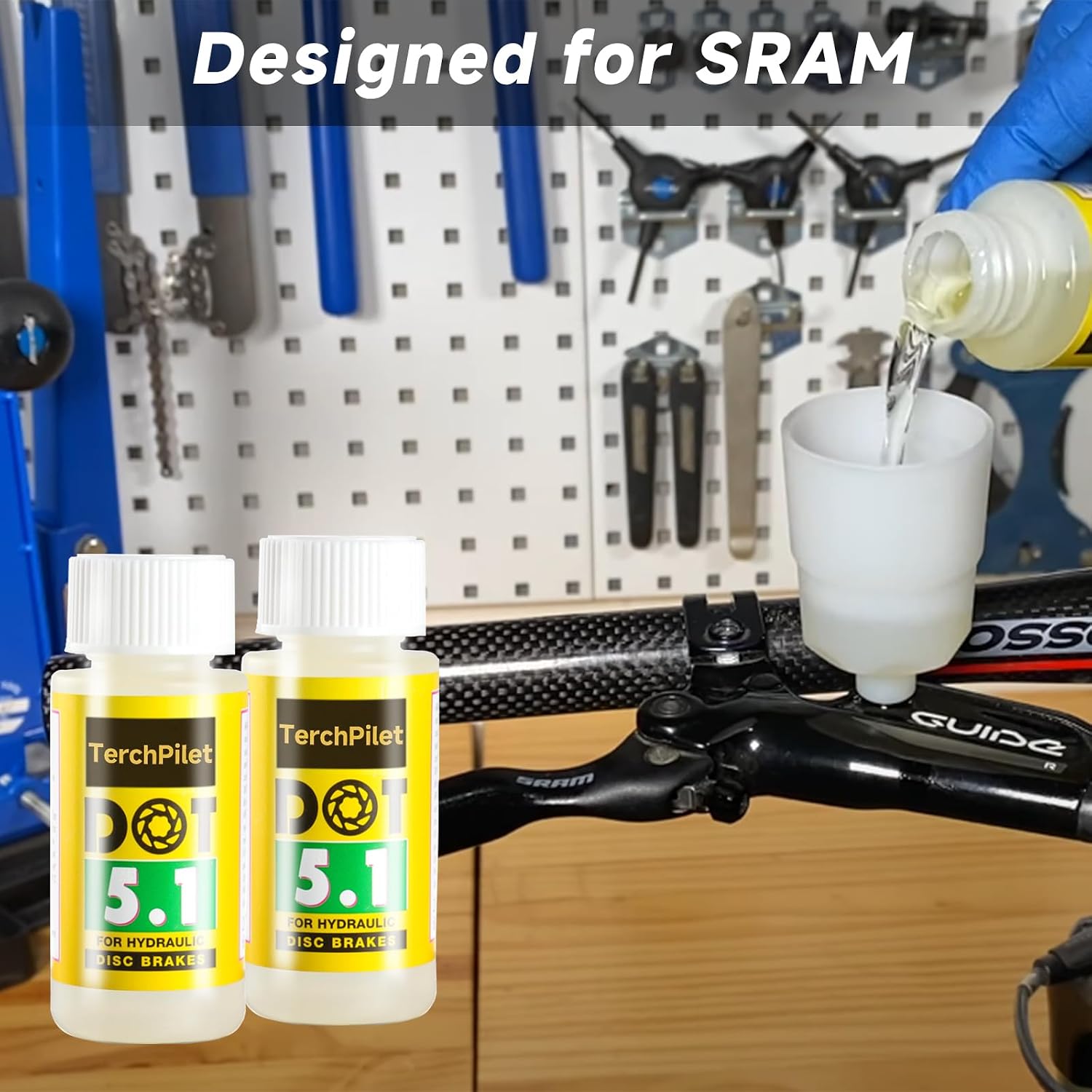 Bicycle DOT 5.1 Brake Fluid High Performance DOT Oil for SRAM/Hayes/Hope/Formula Hydraulic Disc Brakes,120ml/4oz