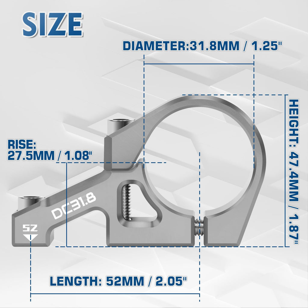 BUCKLOS Direct Mount Mountain Bike Stem 31.8mm 35mm Bar Clamp for Dual Crown Forks, 2 Pieces Lightweight Split Design MTB Stem for Downhill, All Mountain, Enduro, Freeride