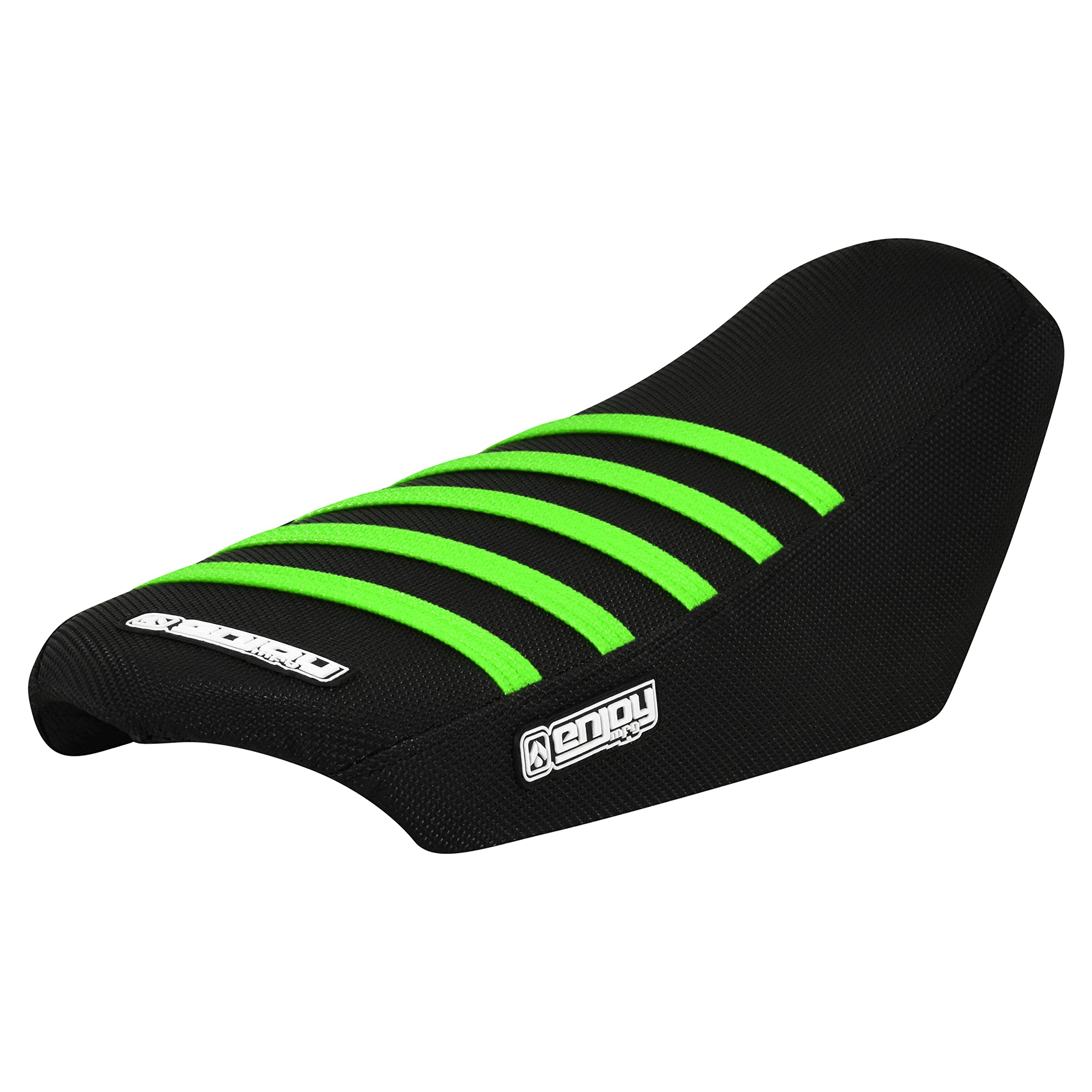 Enjoy Mfg Ribbed Seat Cover - Compatible with Talaria Sting Electric Motorcycle #362 (Black w/Light Blue Ribs)