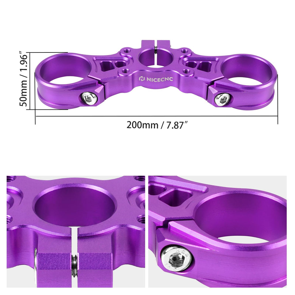 NICECNC Black Upper Triple Clamp Top Link Plate Bracket Compatible with Surron Light bee X/S See Fitment Off-Road Motorcycle Modified Upper Plates