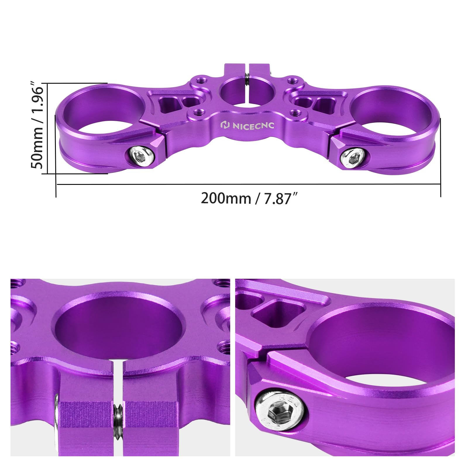 NICECNC Black Upper Triple Clamp Top Link Plate Bracket Compatible with Surron Light bee X/S See Fitment Off-Road Motorcycle Modified Upper Plates