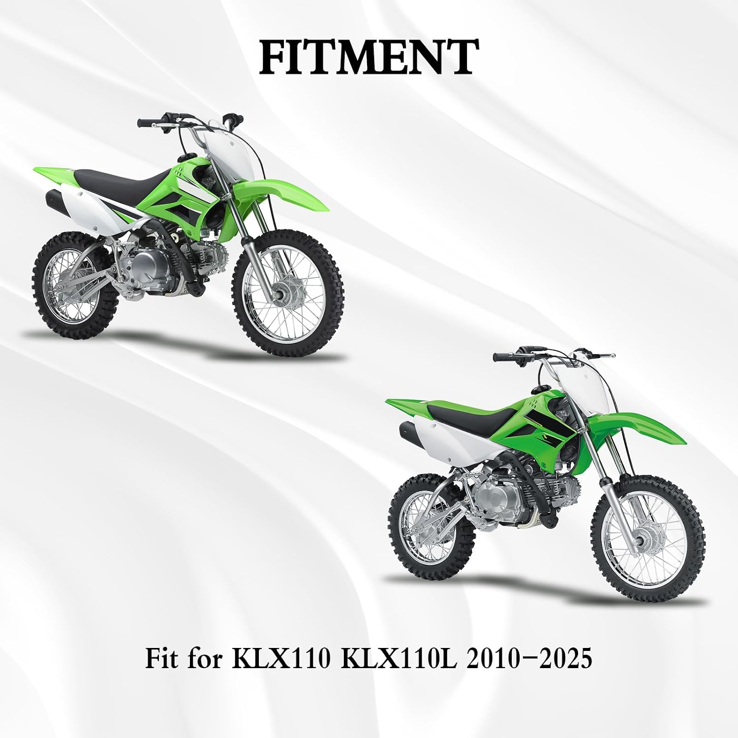 CHANCGHENG Dirt Bike Rear Fender for KLX110 Rear Mudguard Protector Plastic for KLX 110/KLX 110L 2010-2024 Green