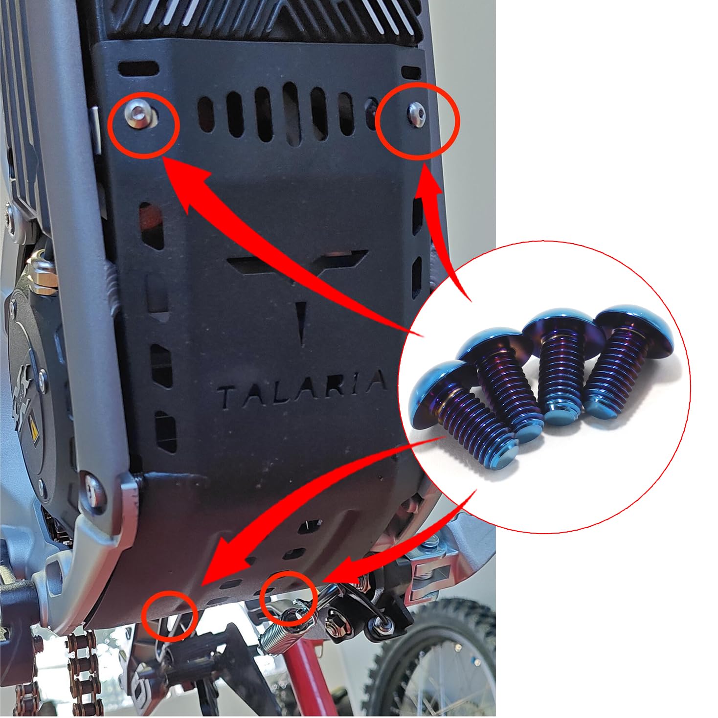 TOFR Handlebar Stem Motor Screws for Talaria Sting