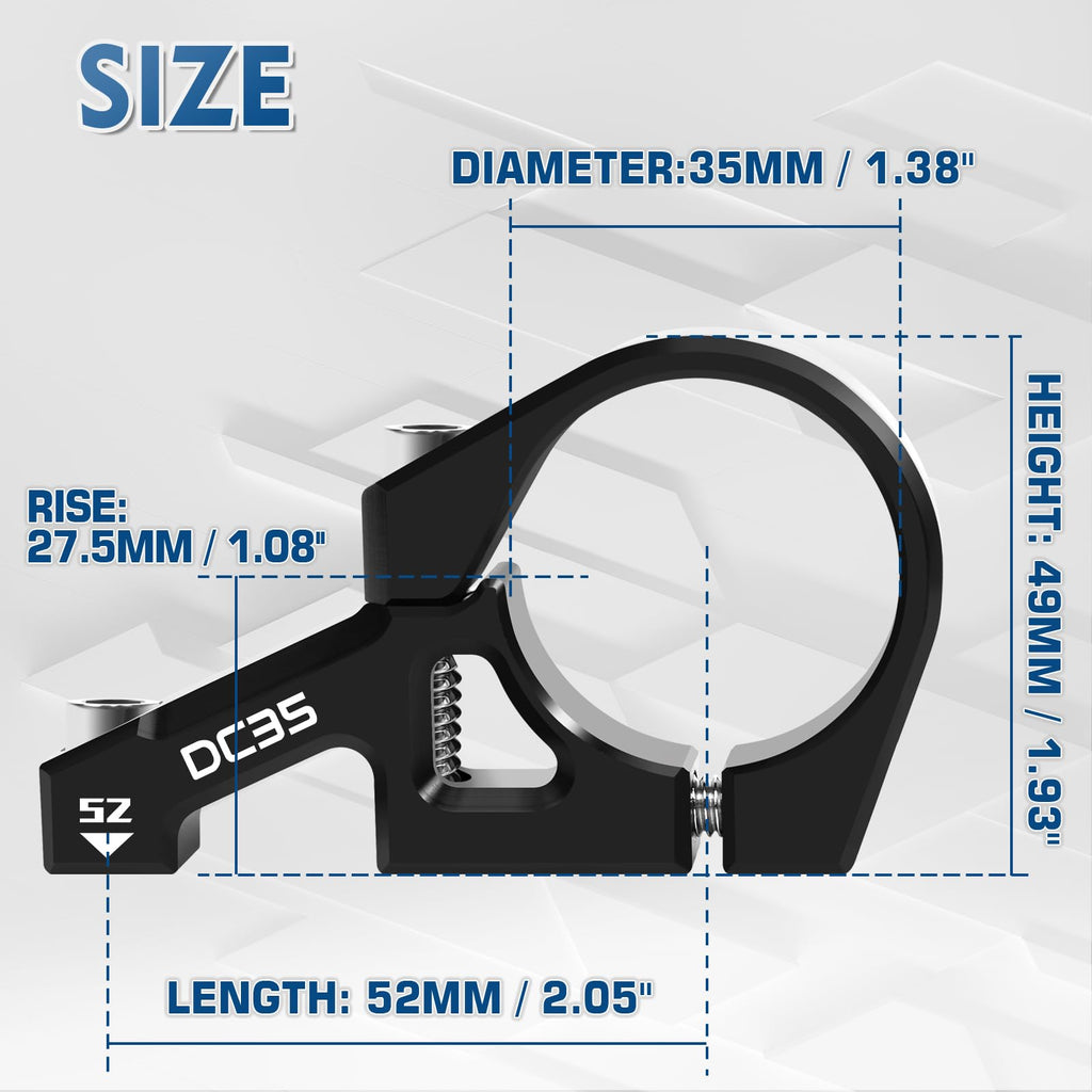 BUCKLOS Direct Mount Mountain Bike Stem 31.8mm 35mm Bar Clamp for Dual Crown Forks, 2 Pieces Lightweight Split Design MTB Stem for Downhill, All Mountain, Enduro, Freeride