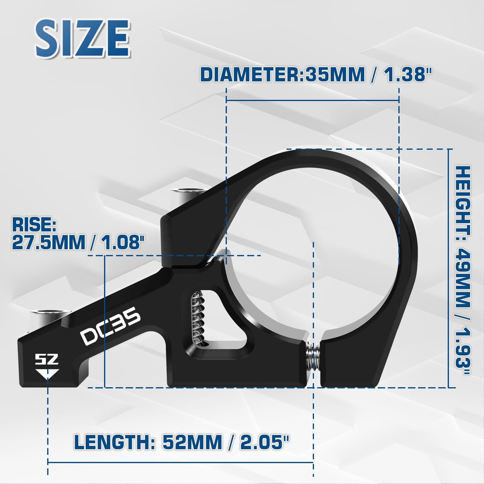 BUCKLOS Direct Mount Mountain Bike Stem 31.8mm 35mm Bar Clamp for Dual Crown Forks, 2 Pieces Lightweight Split Design MTB Stem for Downhill, All Mountain, Enduro, Freeride