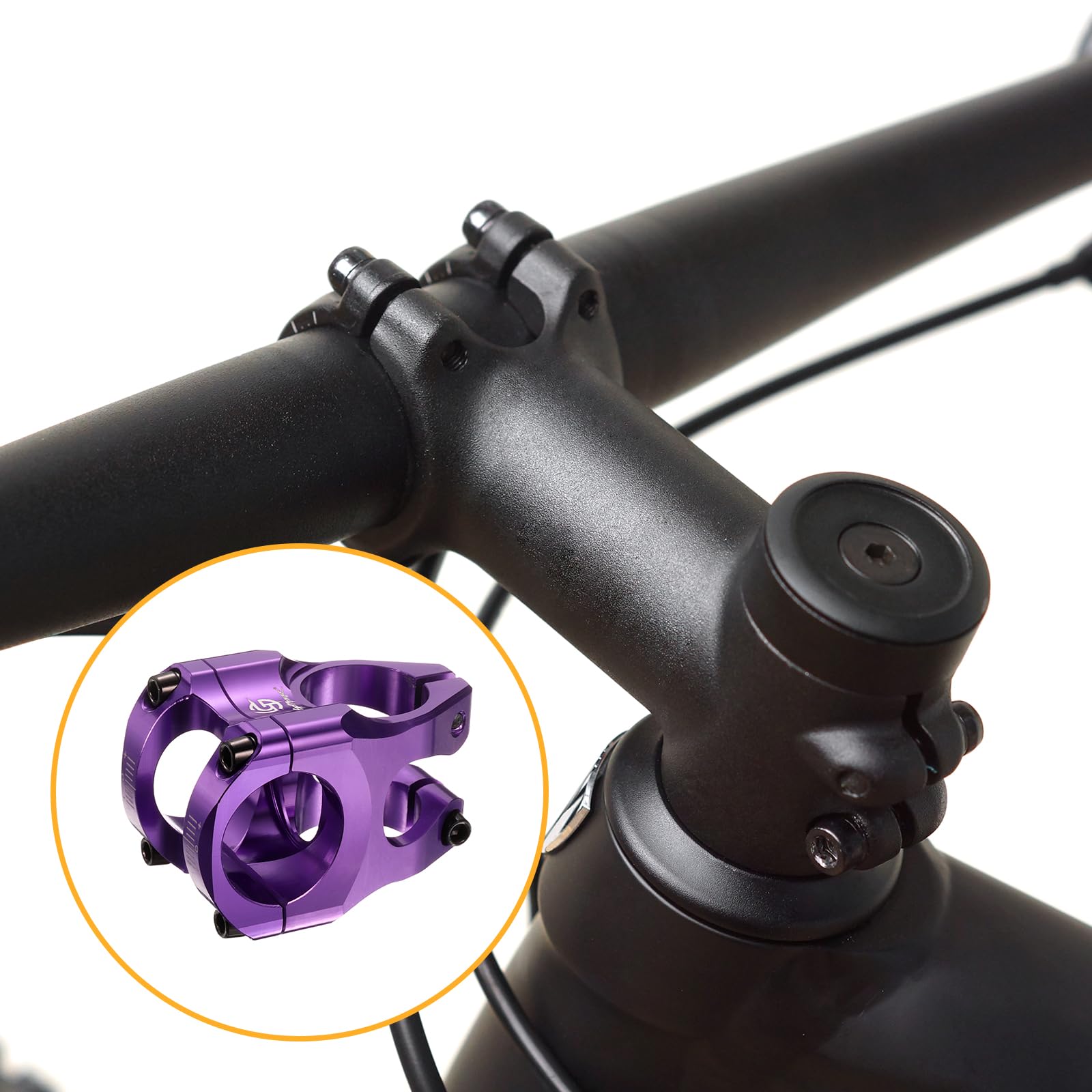 HARFINGTON Bike Stem Aluminum Alloy Bicycle Handlebar Stem with Hex Wrench for Mountain Road Bike Cycling