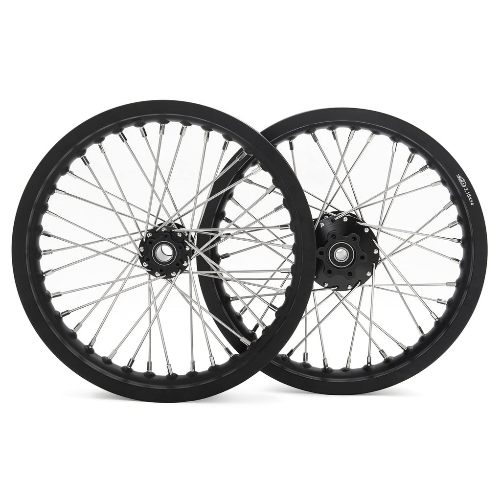 TOFR 17" Front Rear Spoke Wheels Rims Hubs Set for Surron Light Bee LBX Aluminum