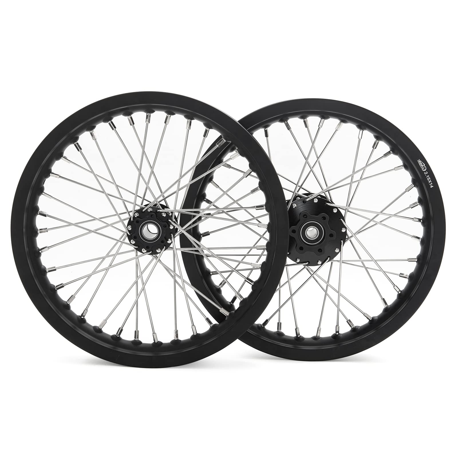 TOFR 17" Front Rear Spoke Wheels Rims Hubs Set for Surron Light Bee LBX Aluminum