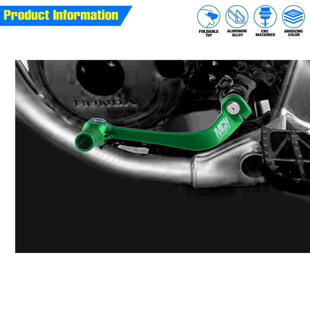 Folding Dirt Bike Shifter Lever - Alloy Aluminium Gear Lever Fit for CRF110 CRF110F 2013-2023 TTR110 08-09 TTR125 11-21 Black