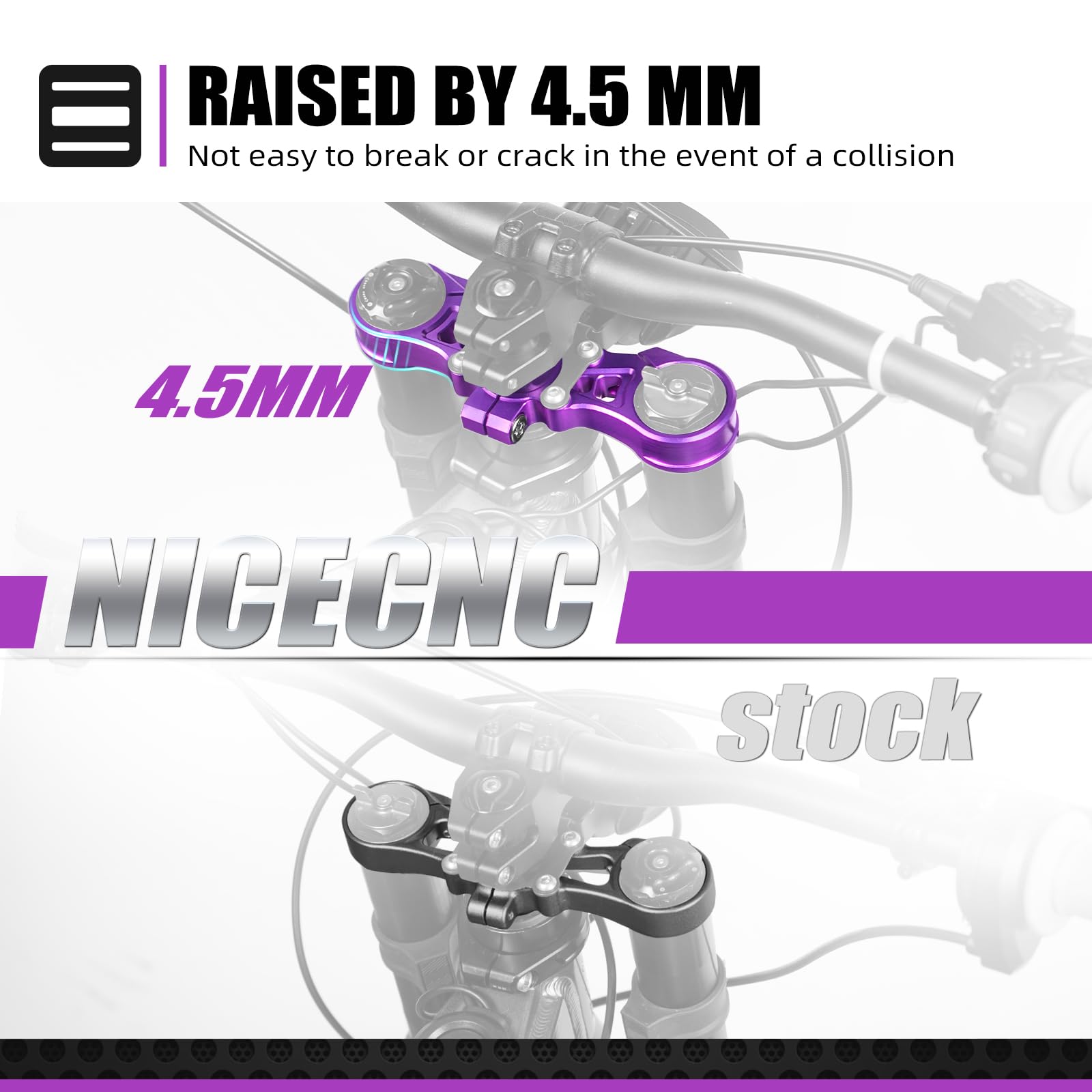NICECNC Black Upper Triple Clamp Top Link Plate Bracket Compatible with Surron Light bee X/S See Fitment Off-Road Motorcycle Modified Upper Plates