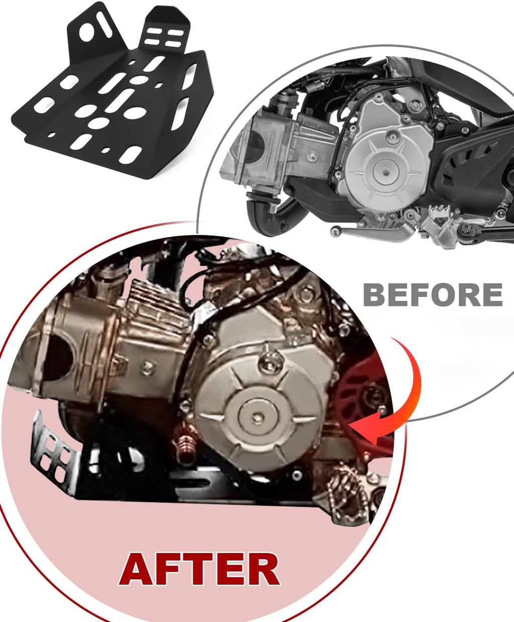 Skid Bash Plate Fit for CRF110F 2026-2013 CRF 110F Skid Plate | Fit for 2021 2022 2023 2024 2025 2026 CRF110F Engine Guard Bumper Bottom Cover Protector