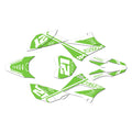 Graphics Kit for Kawasaki KLX110, KLX110R/RL (2010-2024) Enigma Series Green Holographic 16 Mil - Dirt bike Custom Racing Graphics Decals Stickers Kit, no-plastics