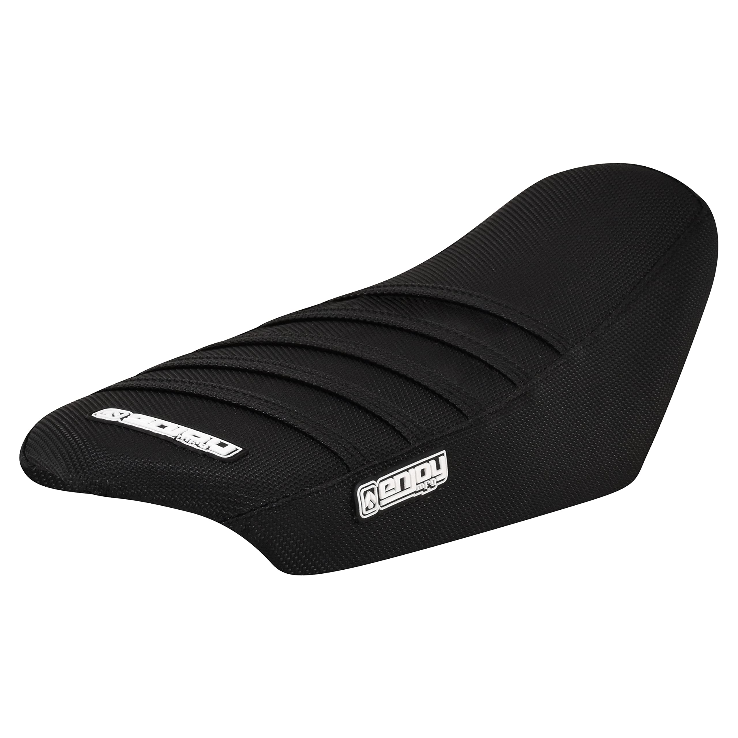 Enjoy Mfg Ribbed Seat Cover - Compatible with Talaria Sting Electric Motorcycle #362 (Black w/Light Blue Ribs)