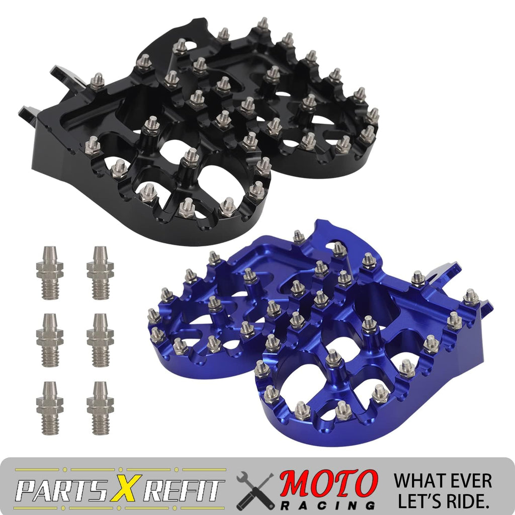 AnXin Dirt Bike Foot Pegs Motorcycle Footpegs Foot Pedals Rests CNC for TTR 110 TTR110 TTR 110E TTR110E 2011-2023 Pit Bike Blue