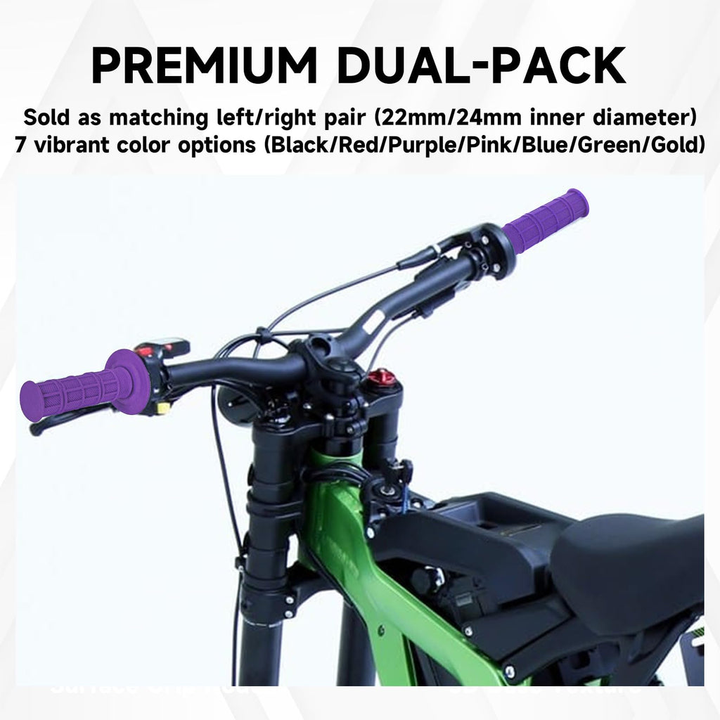 Sur Ron Handlebar Grips, 7/8" Rubber Handle Grips Universal for Surron LBX Talaria Sting R MX3/R MX4 Talaria X3 XXX E-Ride Pro SS/S Electric Dirt Bike