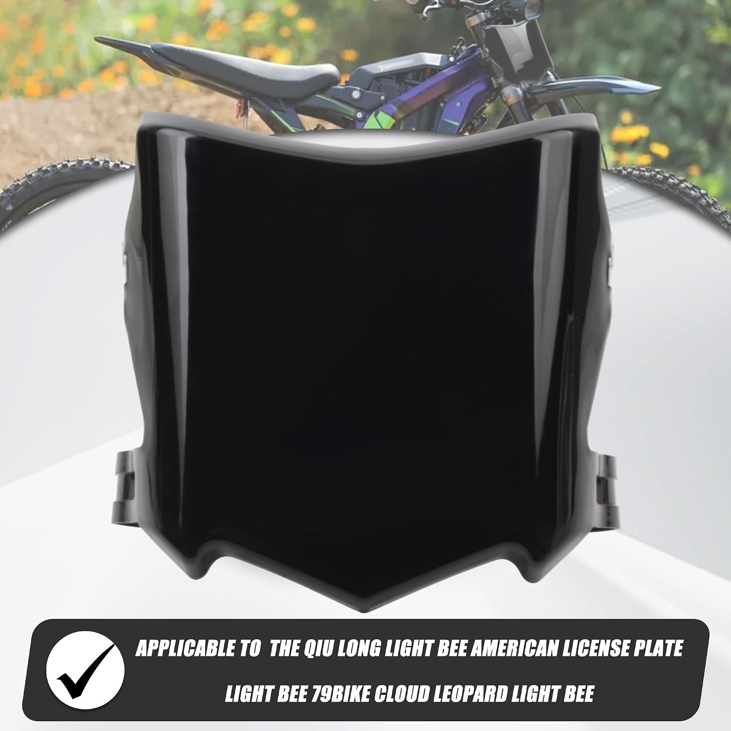 Electric Bike Number Plate Front License Compatible with Surron Light Bee Talaria Sting MX3 MX4 MX5