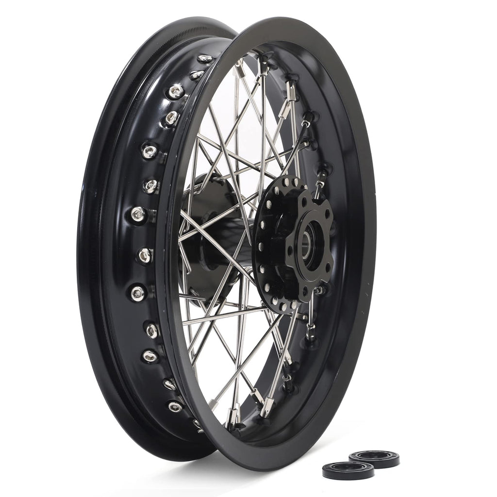 TOFR 17" Front Rear Spoke Wheels Rims Hubs Set for Surron Light Bee LBX Aluminum