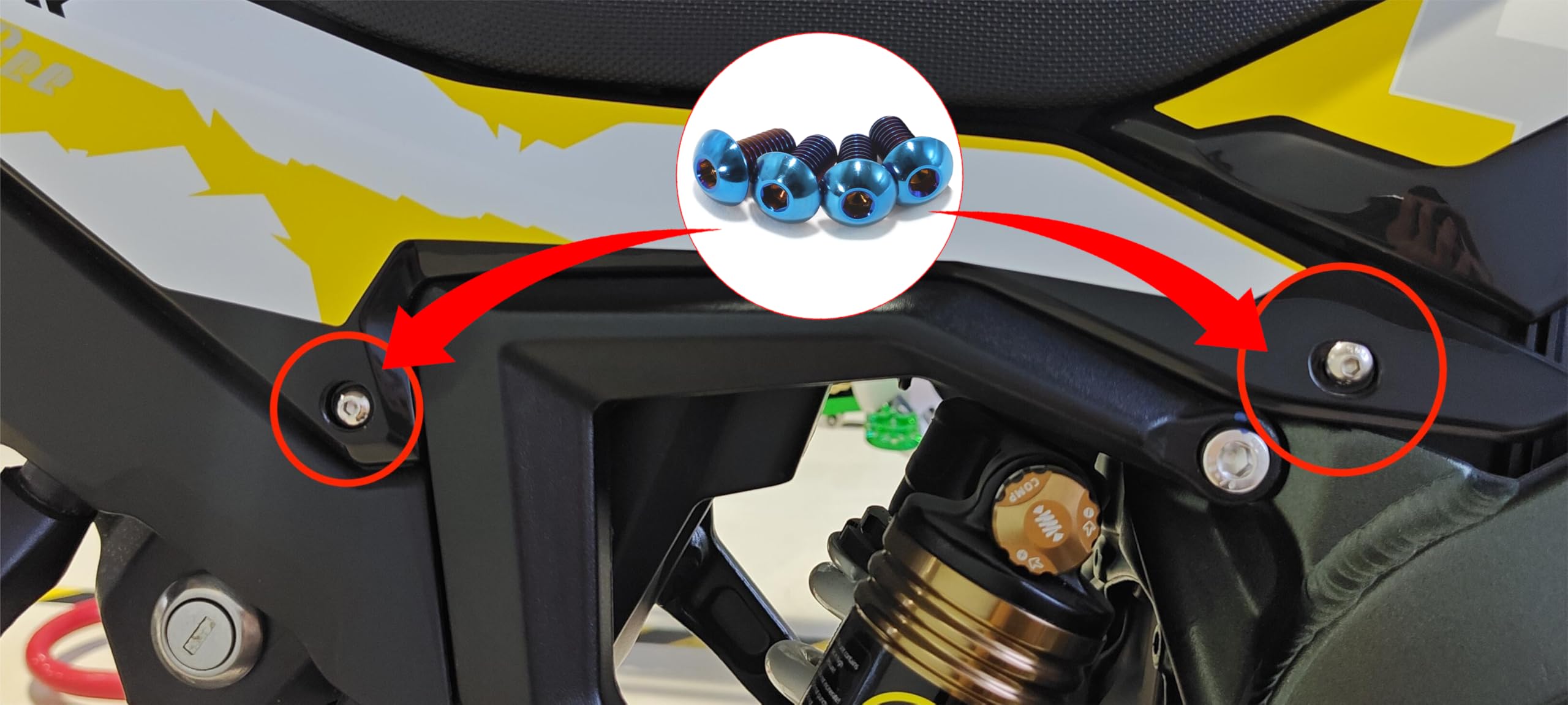 TOFR Handlebar Stem Motor Screws for Talaria Sting