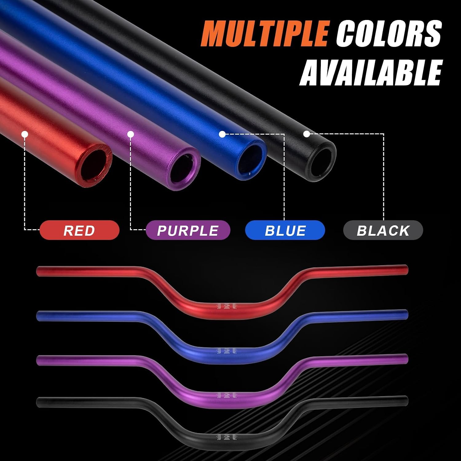 Motorcycle Handle Bars, PSLER Heighten Handlebars 7/8 22mm Handlebars 31.8mm Riser Handlebar for Sur Ron Light Bee X/S Segway X160/X260 Talaria Sting MX3 R MX4 Talaria XXX E-Ride Pro 79Bike (Black)