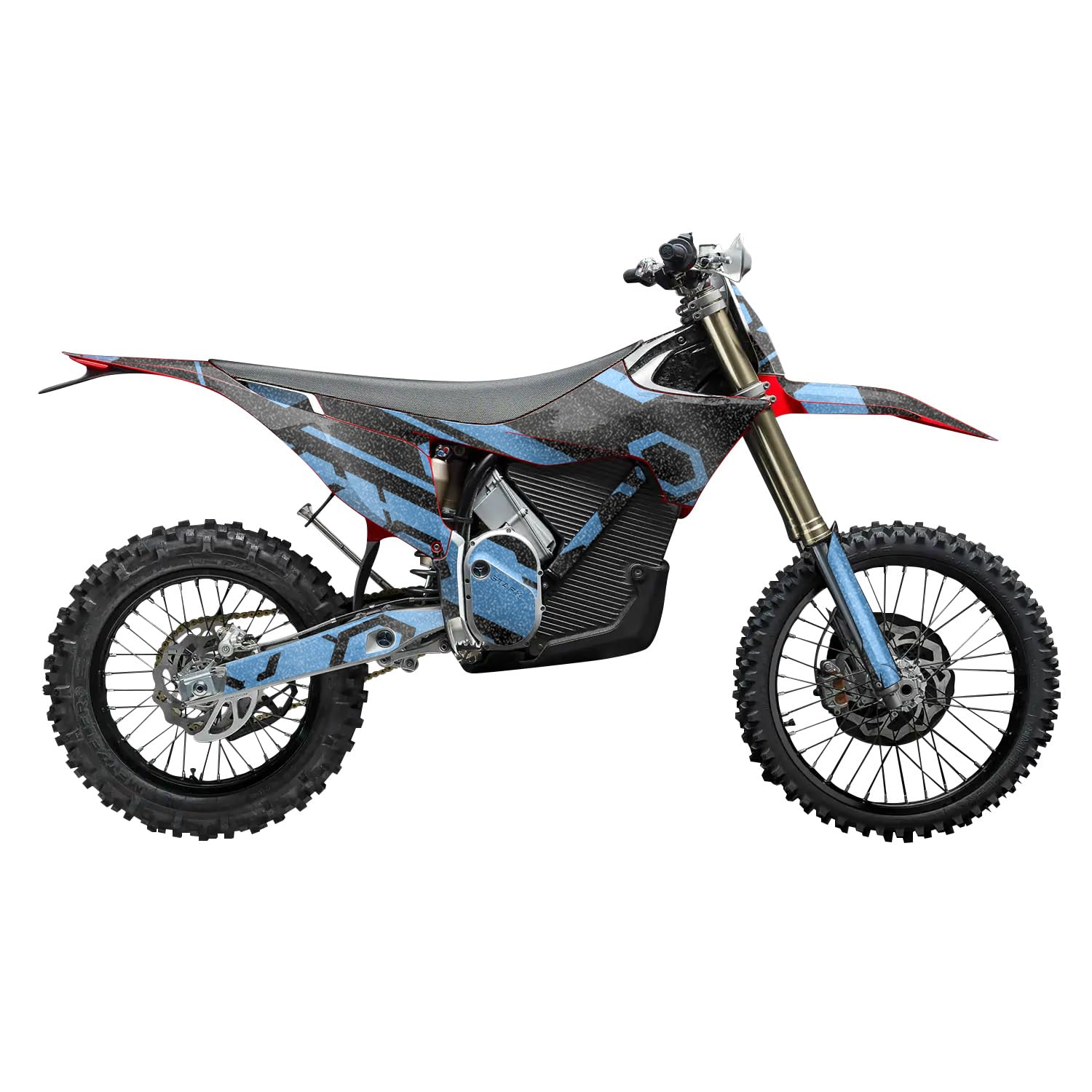 Glossy Glitter Surron Ultra Bee Graphics Kit Wrap - Blue Hex Parts - Sur-Ron Skin - Premium 3M Vinyl Protective Wrap Decal Cover - Easy to Apply | Crafted in The USA by MightySkins