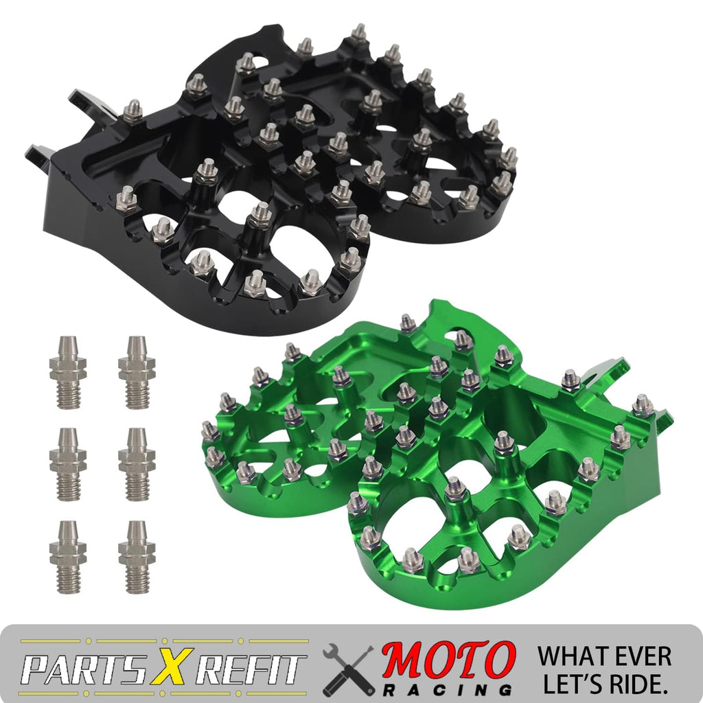 AnXin Dirt Bike Foot Pegs Motorcycle Footpegs Foot Pedals Rests CNC for KLX 110 KLX110 2002-2023 KLX110L 2010-2023 KX60 1998-2003 Pit Bike Black