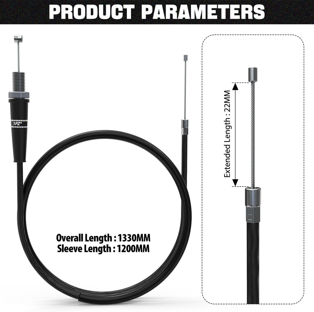 1PZ GS1-T10 Heavy Duty 7/8" 22mm Twist Throttle Grips Cable for CRF KLX TTR 110 125 150 200 250 cc Dirt Pit Bike