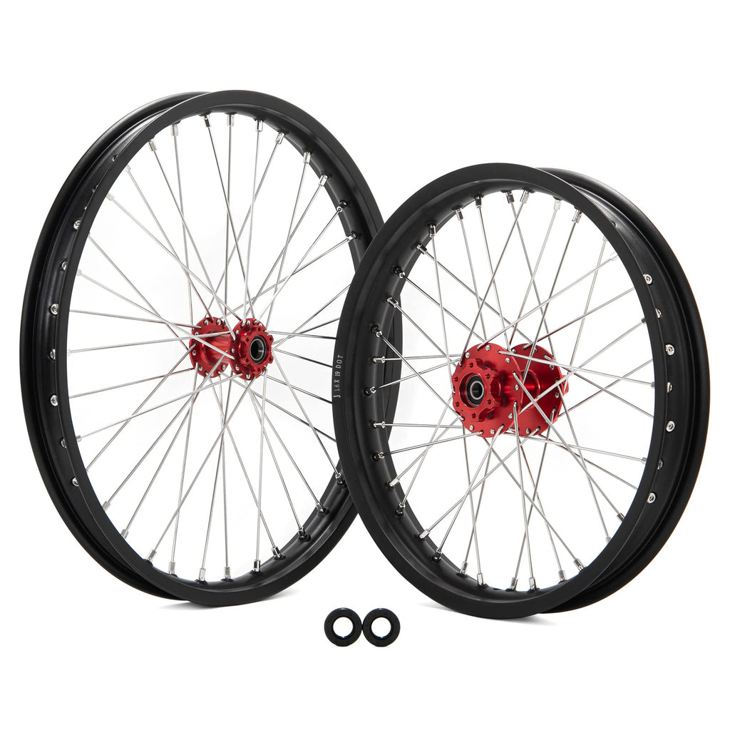 TOFR 17" Front Rear Spoke Wheels Rims Hubs Set for Surron Light Bee LBX Aluminum