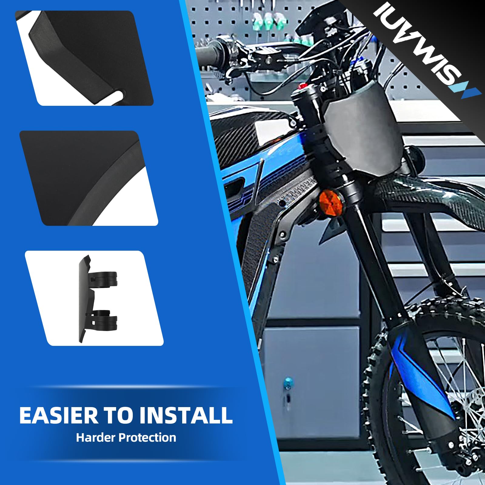 Electric Dirt Bike Number Plate for Surron Tutti Soleil 01 Yozma IN10 TST R002 R002S MX650 Talaria MX3/R MX4 MX5 XXX eRide Pro SR S SS 2.0 3.0 Rawrr Mantis Ebox ETM RTR Front License Black