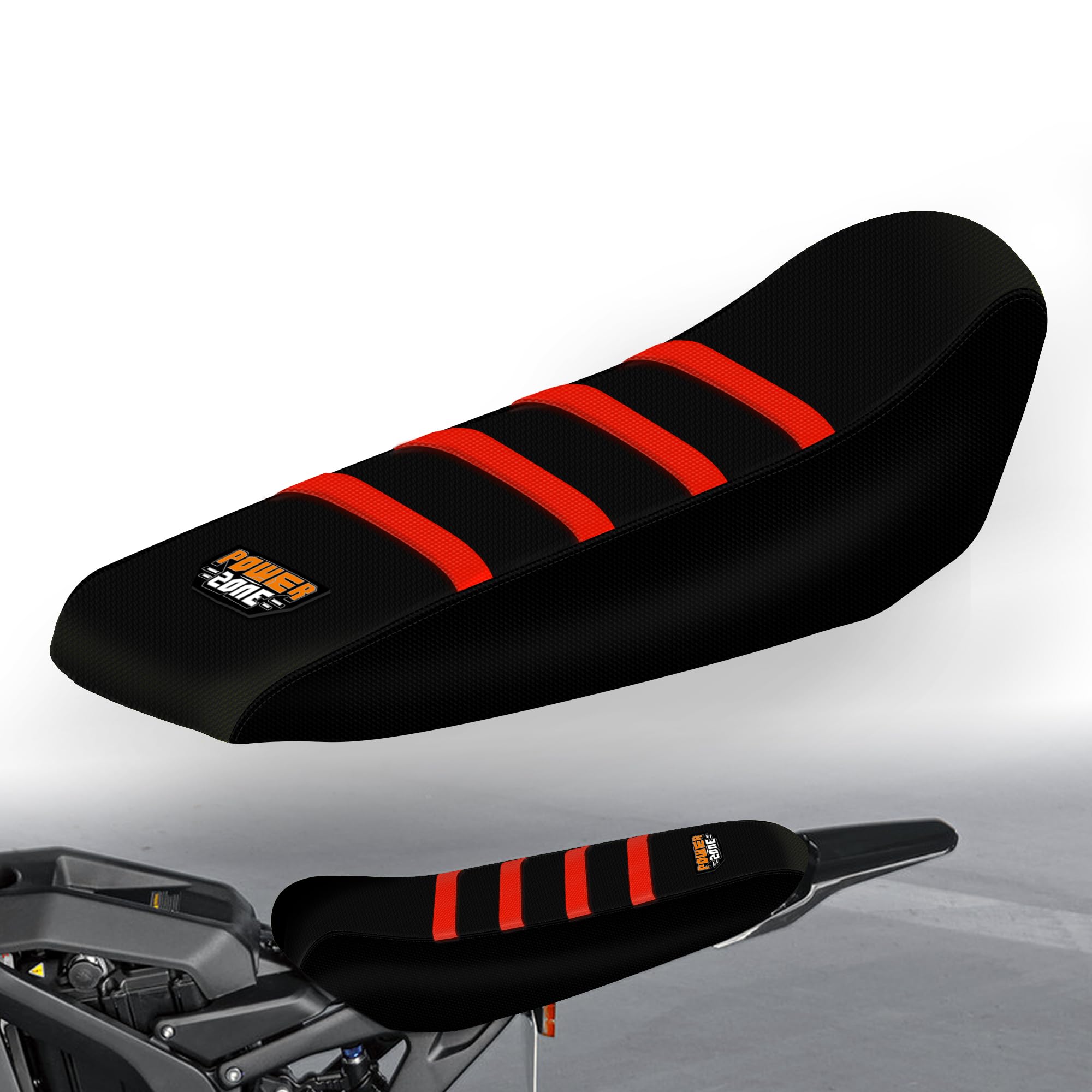 Gripper Dirt Bike Seat Cover for Sur Ron Light Bee X/S, Motorcycle Electric Bike Seat Covers (Black-White)