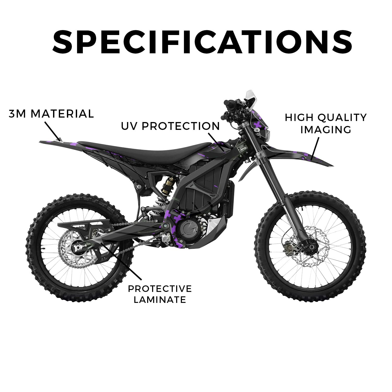 Glossy Glitter Surron Ultra Bee Graphics Kit Wrap - Blue Hex Parts - Sur-Ron Skin - Premium 3M Vinyl Protective Wrap Decal Cover - Easy to Apply | Crafted in The USA by MightySkins