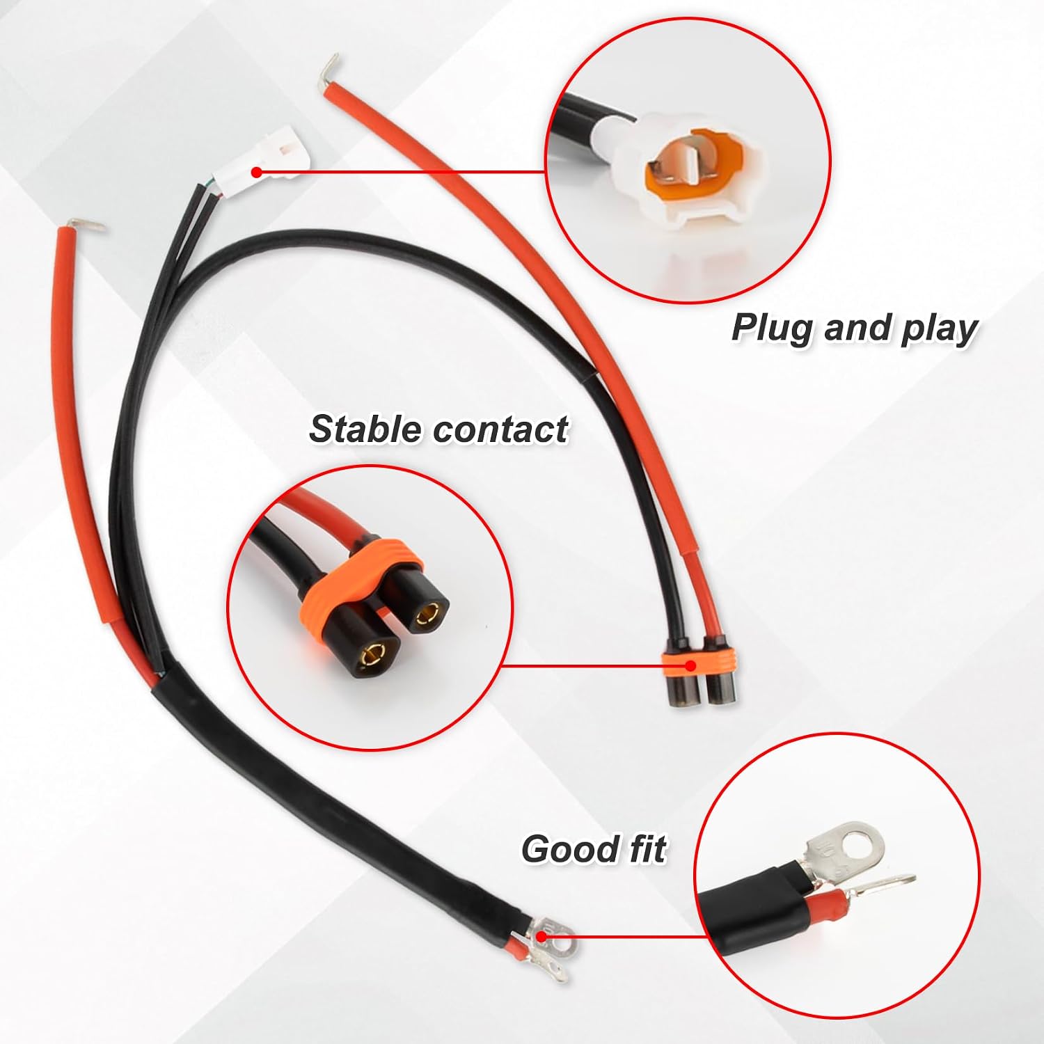 Main Battery Power Cable Cord for Sur Ron, PSLER Battery Cable Leads Wiring Harness for Sur-Ron LBX Light Bee X/S Electric Dirt Bike