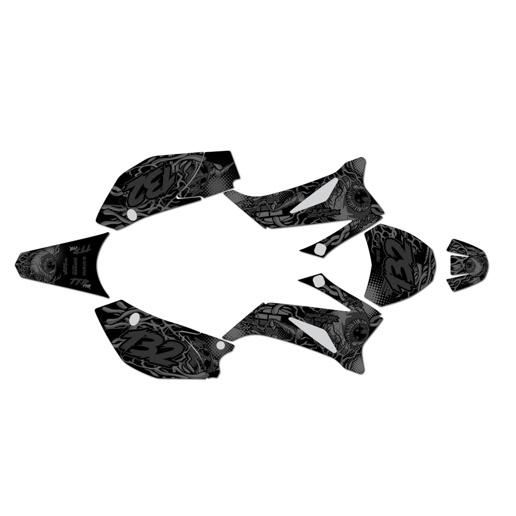 Graphics Kit for Yamaha TTR 110 (2008+) CORE Series Cm Holographic 16 Mil - Dirt bike Custom Racing Graphics Decals Stickers Kit, no-plastics