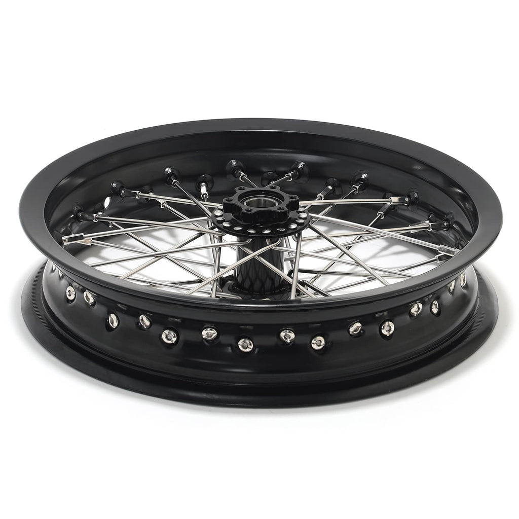 TOFR 17" Front Rear Spoke Wheels Rims Hubs Set for Surron Light Bee LBX Aluminum